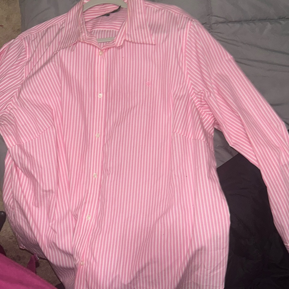 2xl pink collar shirt